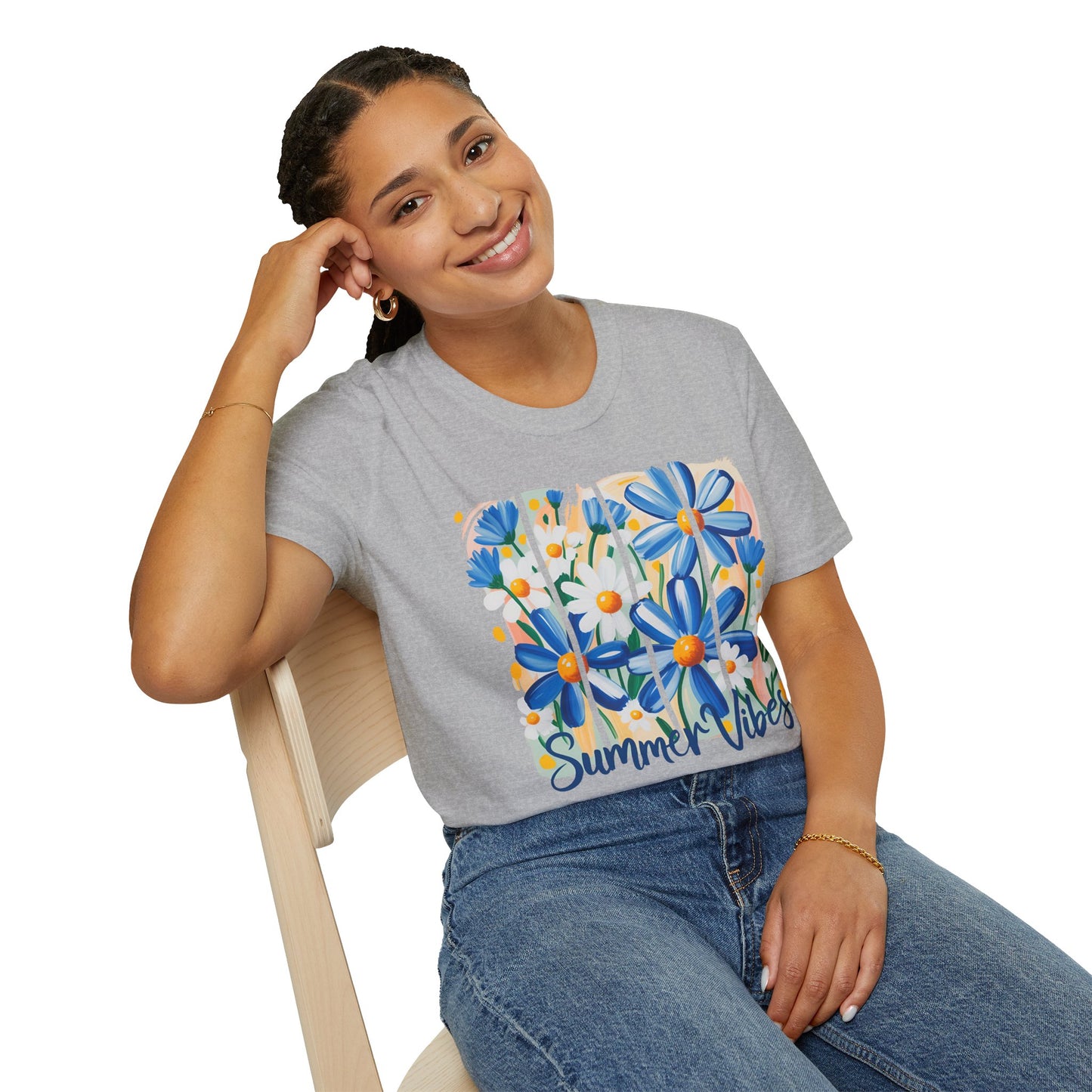 Summer Vibes T-Shirt | Floral Graphic Tee, Casual Wear, Gift for Her, Festival Outfit, Beachwear