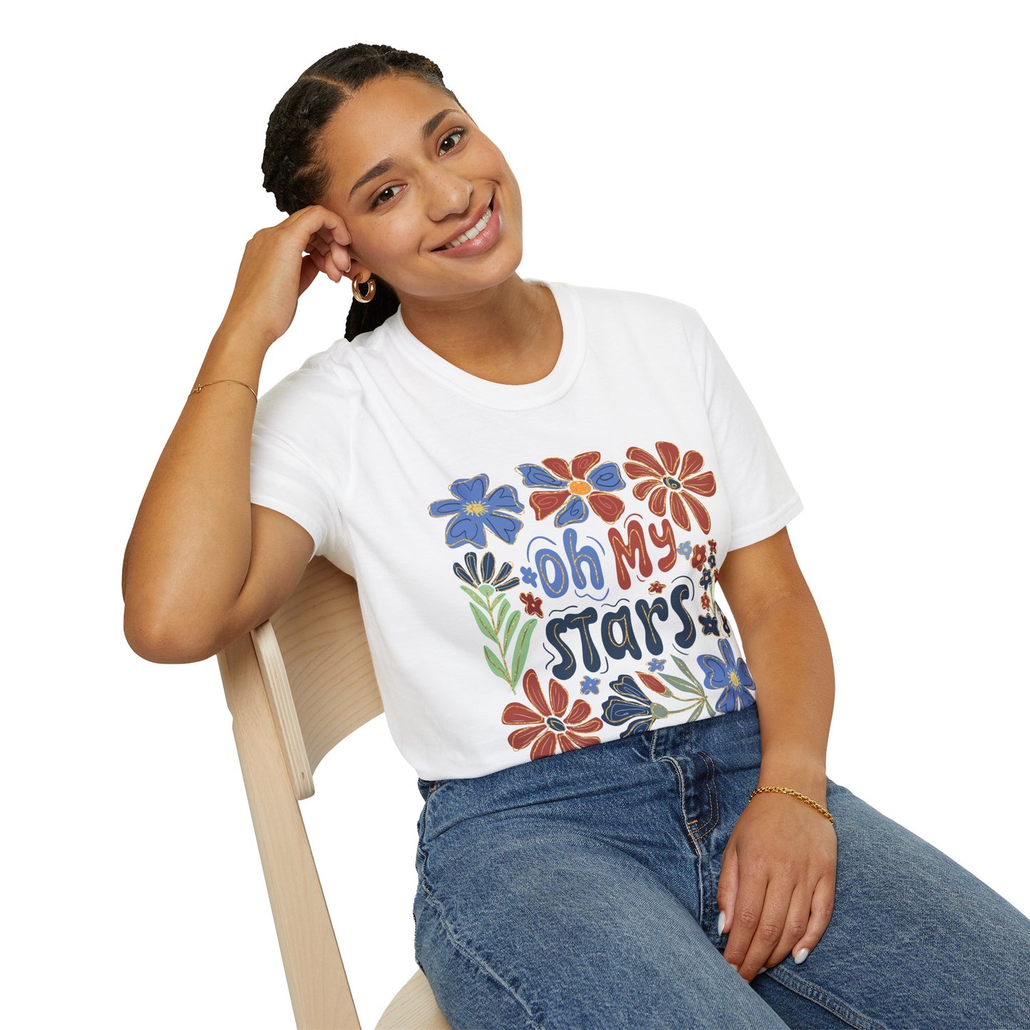 Oh My Stars, Boho floral, 4th of July, Casual Wear, Gift for Her, Festival Outfit, Beachwear