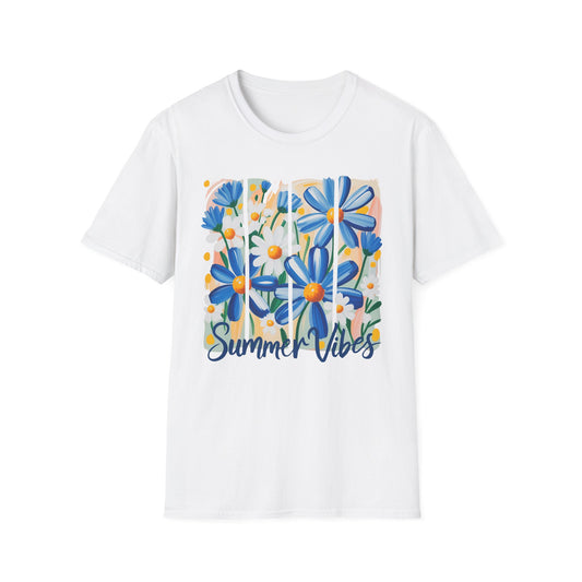 Summer Vibes T-Shirt | Floral Graphic Tee, Casual Wear, Gift for Her, Festival Outfit, Beachwear