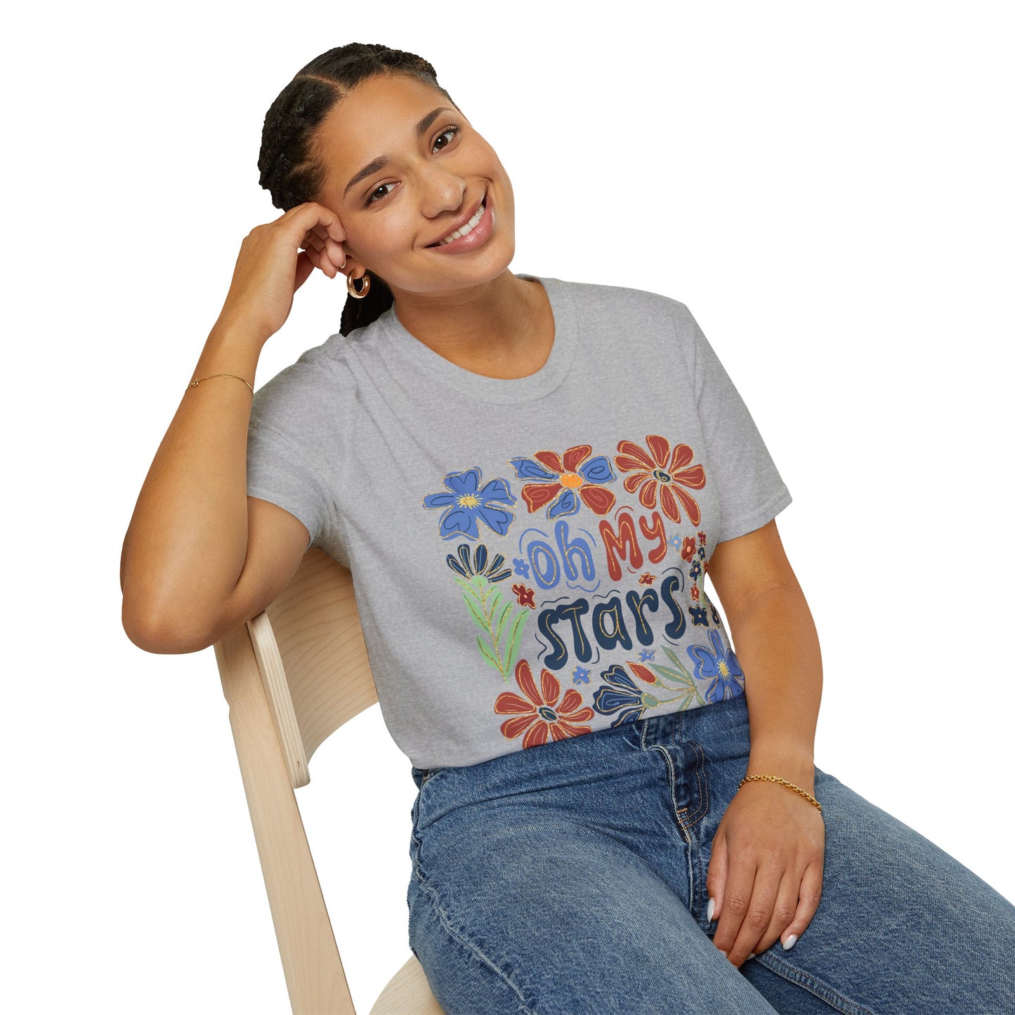 Oh My Stars, Boho floral, 4th of July, Casual Wear, Gift for Her, Festival Outfit, Beachwear
